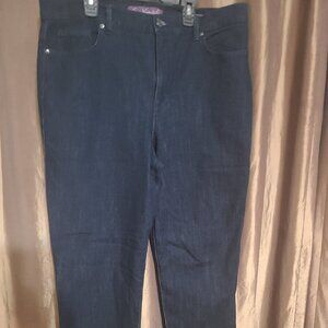 Gloria Vanderbilt Amanda Dark wash Jean Trousers size 14 NWOT